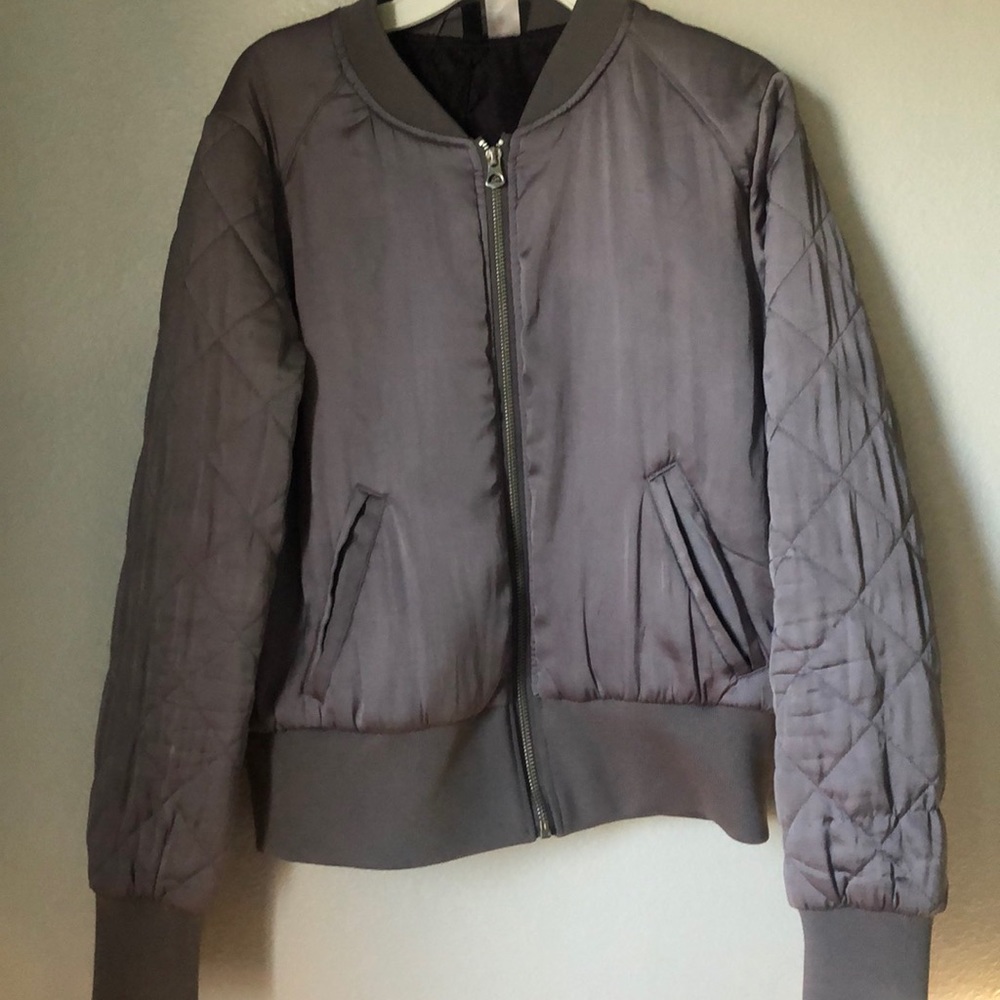H&M satin bomber jacket